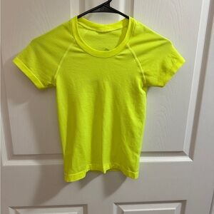 LuluLemon Neon Yellow Cropped Athletic Top